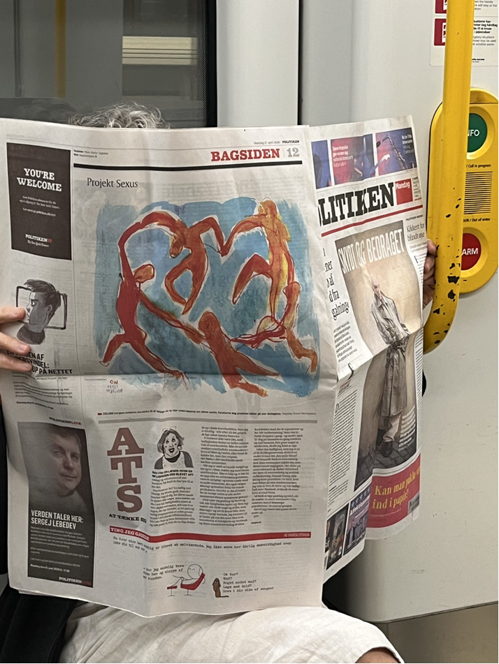 Avislæser i Københavns Metro